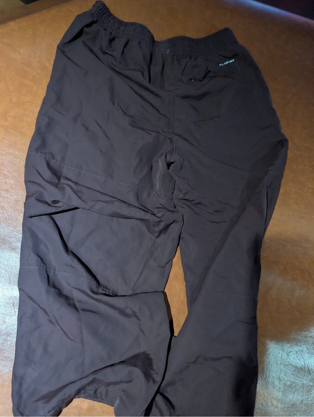 L.L.Bean Black FlashDry Athletic Pants XXL 30" Waist